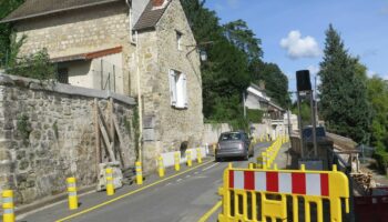 La route qui traverse Butry-sur-Oise enfin rouverte, avant des travaux pour contenir le risque d’effondrement