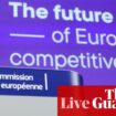 Mario Draghi warns EU at risk without ‘new industrial strategy’ and €800bn a year investment boost – business live