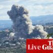 Middle East crisis live: Israel launches major strikes on Lebanon as White House says diplomacy ‘urgent’