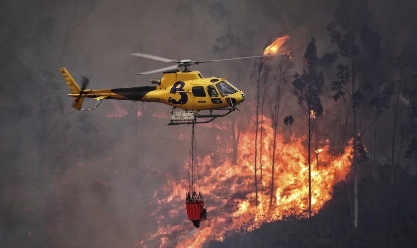 Mueren cinco militares tras estrellarse un helicóptero que luchaba contra un incendio en Portugal