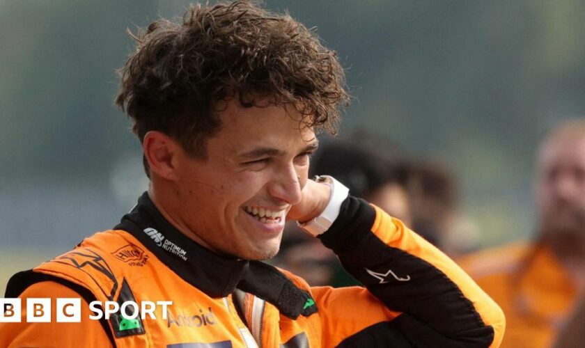 Lando Norris laughs