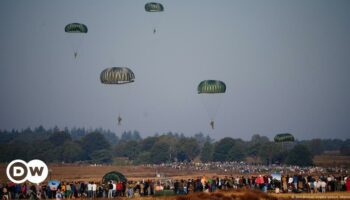 Paratroopers land in Arnhem honoring Operation Market Garden