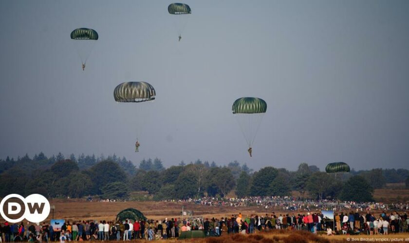 Paratroopers land in Arnhem honoring Operation Market Garden