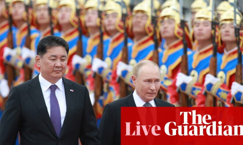 Russia-Ukraine war live: Kyiv says international law dealt ‘heavy blow’ by Mongolia’s failure to arrest Putin during visit