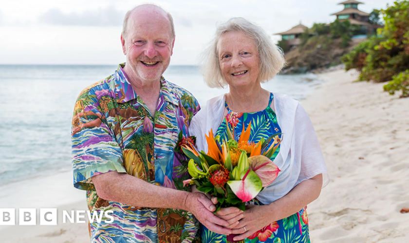 Sir Alan Bates gets married on Richard Branson's island