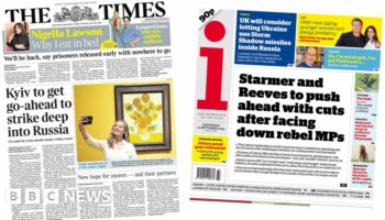 The Papers: Ukraine missile 'go-ahead' and' winter fuel 'fight'