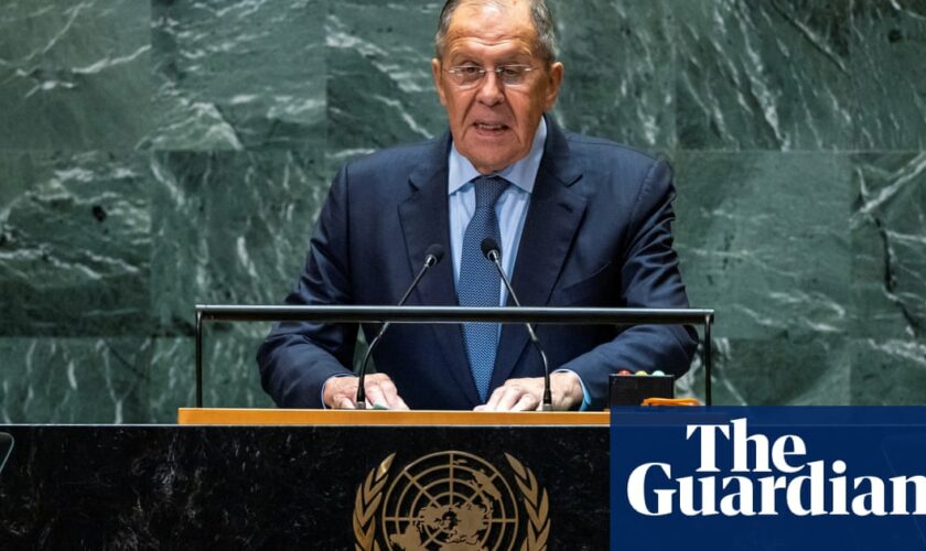 Top Russia diplomat warns west not to fight ‘nuclear power’ in UN speech