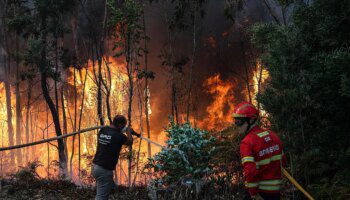 Una persona carbonizada y dos muertos por un ataque cardíaco: suben a tres los fallecidos en los terribles incendios forestales del centro y norte de Portugal