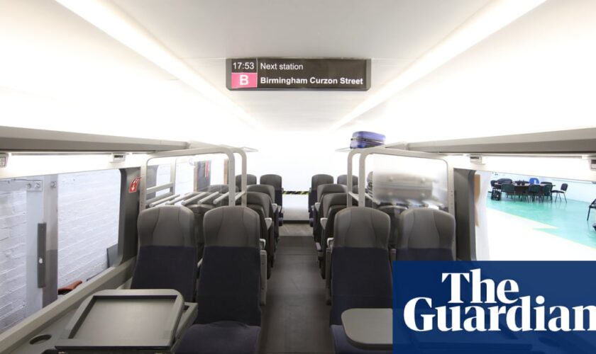 ‘Best-in-class’ seats and no bog-standard loos: first look at HS2 train interiors