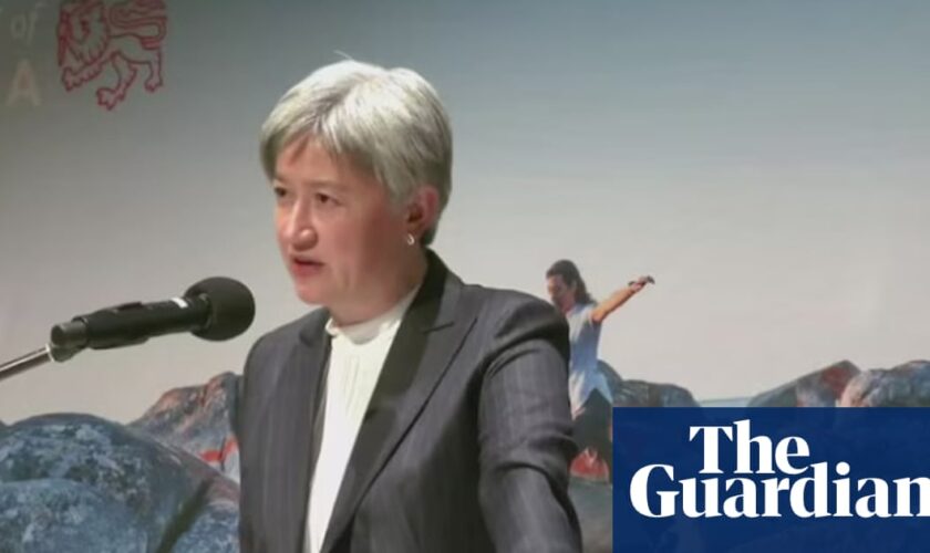 ‘Blood on your hands’: Penny Wong heckled by pro-Palestine advocates as she gives humanitarian speech at university