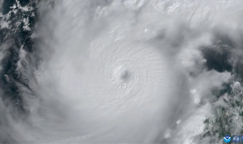 Hurricane Milton on 7 October. Pic: Reuters/CSU/CIRA & NOAA