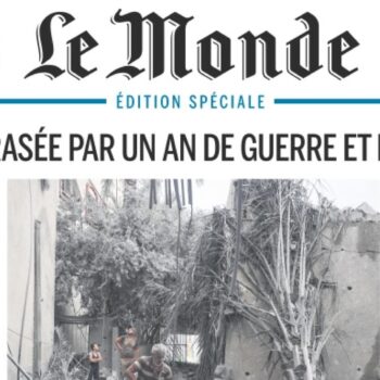 7-octobre : la une du journal Le Monde a bien traité l’anniversaire de l’attaque, contrairement aux critiques