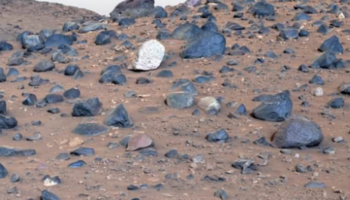 NASA releases clearest view of Mars, blue rocks seen on landscape