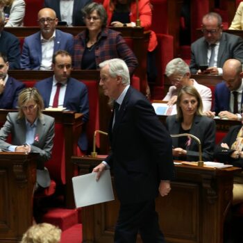 Michel Barnier peu avant son discours de politique générale à l'Assemblée nationale, le 1er octobre 2024