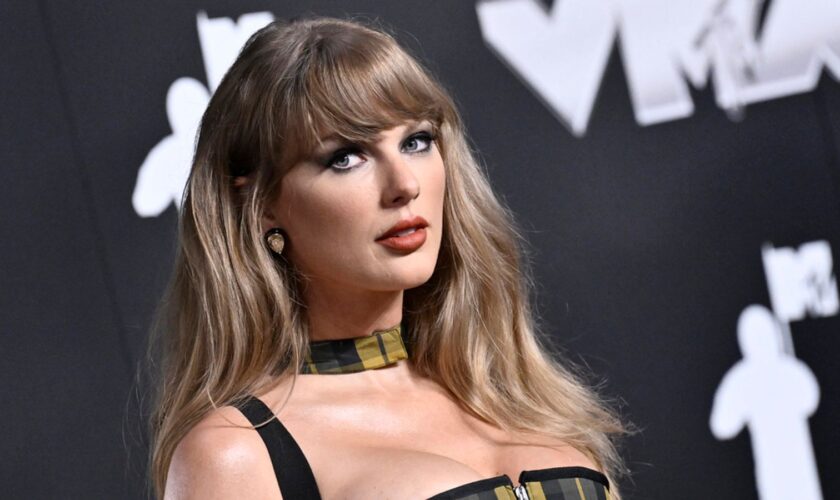 Taylor Swift arrives at the MTV Video Music Awards on Wednesday, Sept. 11, 2024, at UBS Arena in Elmont, N.Y. (Photo by Evan Agostini/Invision/AP)