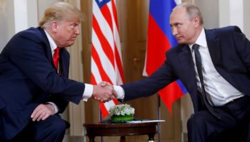 Donald Trump and Vladimir Putin in July 2018. Pic: AP