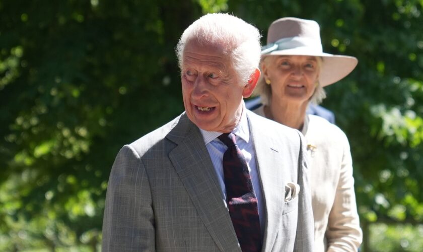 King Charles III attends a Sunday church service at St Mary Magdalene Church in Sandringham, Norfolk. Picture date: Sunday July 28, 2024.