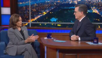 Kamala Harris dodges Colbert's question on what 'major changes' she'd bring versus Biden presidency