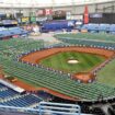 Hurricane Milton's impending arrival causes Tropicana Field to transform into base camp for Florida workers