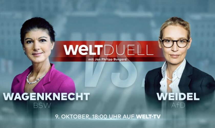 Wagenknecht vs. Weidel – So sehen Sie das TV-Duell im Fernsehen und im Livestream