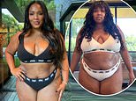 Lizzo displays her dramatic weight loss in lingerie after hitting back at Ozempic rumours