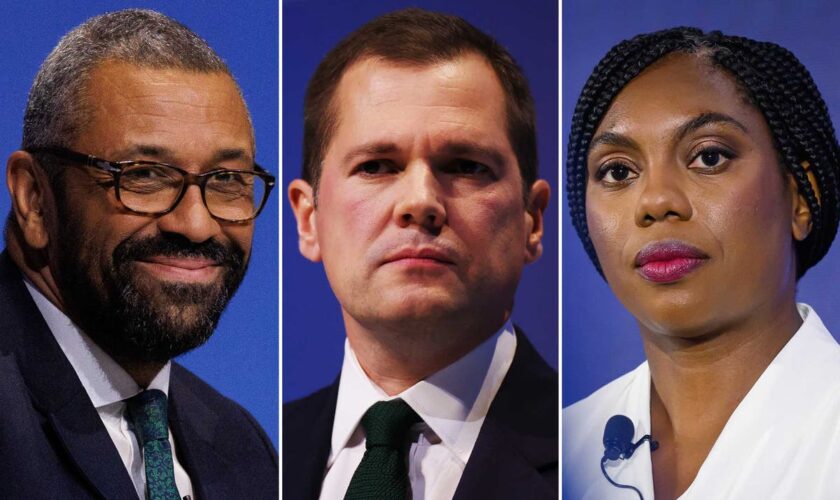 Tory MPs pivot to the right as centrist James Cleverly knocked out of leadership race