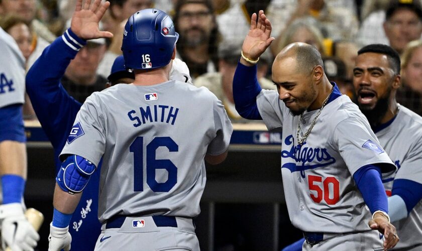 Dodgers survive elimination with big offensive showing vs Padres in NLDS