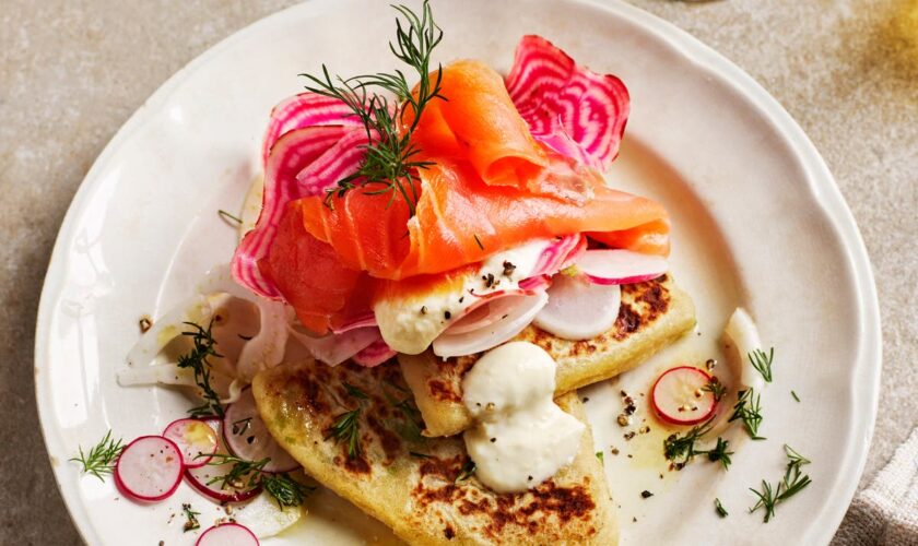 Rick Stein’s tattie scones with smoked salmon and beetroot