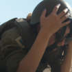 IDF soldiers take cover