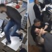 Incredible moment Post Office heroes tackle 'armed thief' mid-robbery caught on stunning CCTV