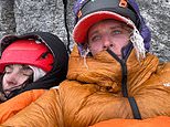 Dramatic new video shows shivering climbers stuck on an icy ledge at 21,000ft - here's how they survived