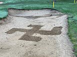 Hate crime police probe after 'swastikas and antisemitic slogans' drawn on golf course in Jewish community the day before Yom Kippur