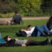 People enjoying the afternoon sun in St James's Park in London. Pic: PA