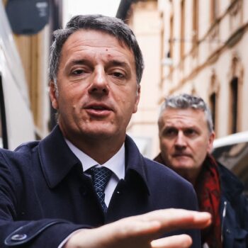 Matteo Renzi participe à un rassemblement au Circolo Filologico Milanese à Milan, en Italie, le 29 février 2024.