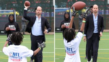 Prince William shows off 'unbelievable arm' playing American football