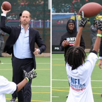 Prince William shows off 'unbelievable arm' playing American football