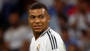 FILE PHOTO: Soccer Football - LaLiga - Real Madrid v Real Betis - Santiago Bernabeu, Madrid, Spain - September 1, 2024 Real Madrid's Kylian Mbappe reacts REUTERS/Susana Vera/File Photo