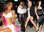 Tyla parties with Alessandra Ambrosio, Lila Moss and Ashley Graham as they enjoy a night of indulgence after training for Victoria's Secret show