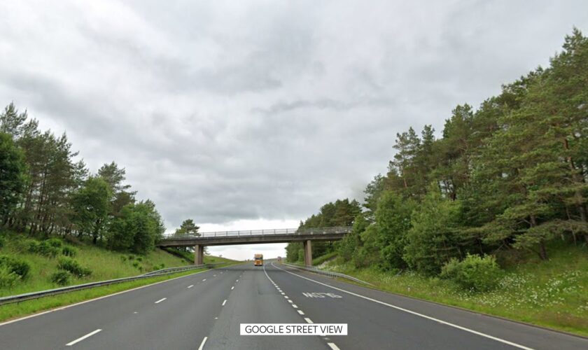 The M6 northbound just past Tebay services