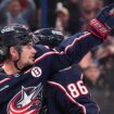 Johnny Gaudreau's best friend on Blue Jackets scores goal, points to late star's name hanging in rafters