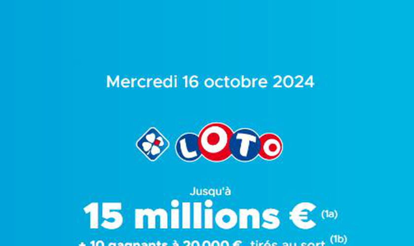 Résultat Loto (FDJ) : le tirage de ce mercredi 16 octobre 2024, 15 millions d'euros en jeu