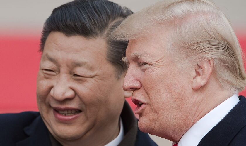 Xi Jinping et Donald Trump attend le 9 novembre 2017 à Pekin