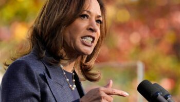 Democratic presidential nominee Vice President Kamala Harris on the campaign trail. Pic: AP