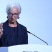 la présidente de la BCE, Christine Lagarde lors d'une conférence de presse, le 26 octobre 2023 à Athènes