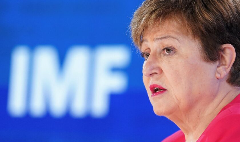 IMF Managing Director Kristalina Georgieva holds a press briefing on the Global Policy Agenda to open the IMF and World Bank's 2024 annual Spring Meetings in Washington, U.S., April 18, 2024. REUTERS/Kevin Lamarque