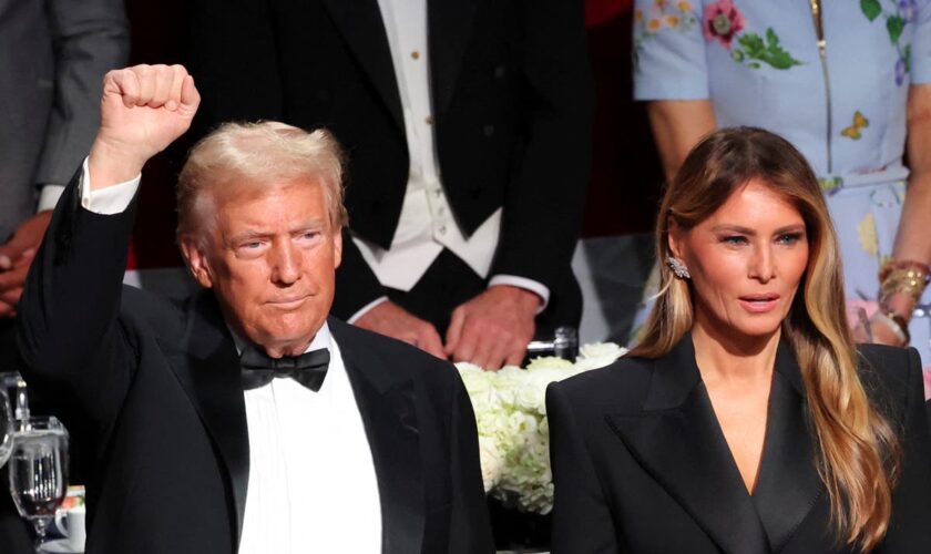 Trump and Melania attend Al Smith dinner together as former president rips Harris’s no-show: Live