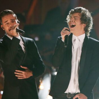 Liam Payne and Harry Styles of One Direction performing Story of My Life at the 41st American Music Awards in Los Angeles, 2013. Pic: Reuters