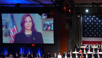 Critics drag Harris for 'cringe' pre-recorded video aired during Catholic charity dinner