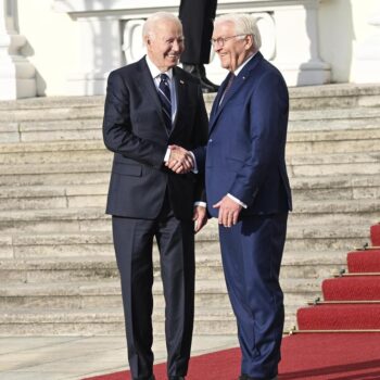 Berlin: Bundespräsident Steinmeier empfängt US-Präsident Biden