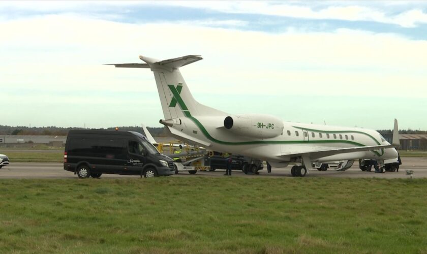 Alex Salmond's body returns home to Scotland on private flight